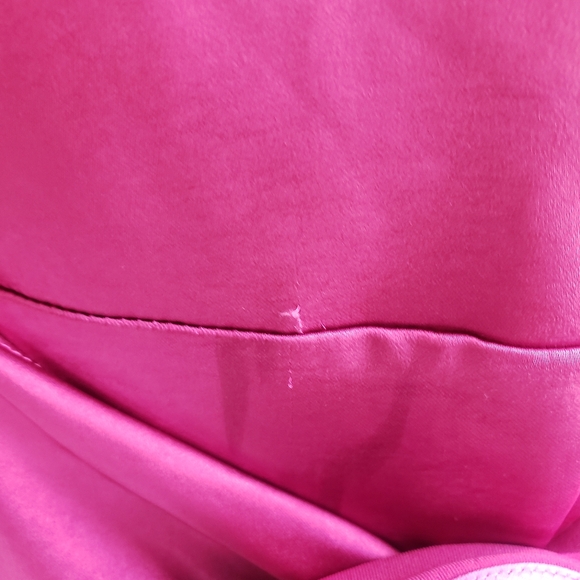 Selfie Leslie Aphrodite Molded Bust Angel Sleeve Wrap Dress Fuchsia - Picture 7 of 7